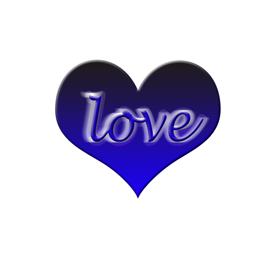 blue love heart png